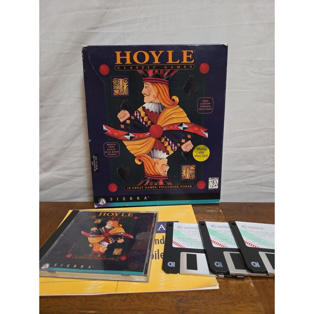 Hoyle Classic Games Card Games PC Big Box Complete in Box